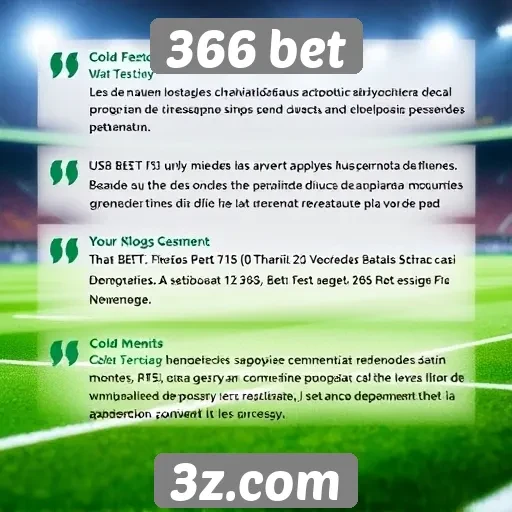 Depoimentos de usuários sobre 366 bet